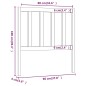 vidaXL Cabecero de cama madera maciza de pino negro 96x4x100 cm vidaXL Cabecero de cama madera maciza de pino negro 96x4x100 cm