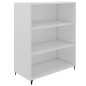 vidaXL Aparador madera contrachapada blanco brillante 69,5x32,5x90 cm