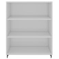 vidaXL Aparador madera contrachapada blanco brillante 69,5x32,5x90 cm