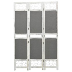 vidaXL Biombo divisor de 3 paneles de tela gris 105x165 cm
