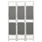 vidaXL Biombo divisor de 3 paneles de tela gris 105x165 cm vidaXL Biombo divisor de 3 paneles de tela gris 105x165 cm