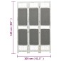 vidaXL Biombo divisor de 3 paneles de tela gris 105x165 cm vidaXL Biombo divisor de 3 paneles de tela gris 105x165 cm