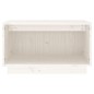 vidaXL Mueble de TV de madera maciza de pino blanco 60x35x35 cm