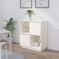 vidaXL Aparador de madera maciza de pino blanco 74x35x80 cm vidaXL Aparador de madera maciza de pino blanco 74x35x80 cm