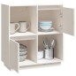 vidaXL Aparador de madera maciza de pino blanco 74x35x80 cm vidaXL Aparador de madera maciza de pino blanco 74x35x80 cm