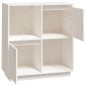 vidaXL Aparador de madera maciza de pino blanco 74x35x80 cm vidaXL Aparador de madera maciza de pino blanco 74x35x80 cm