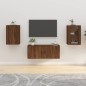 vidaXL Muebles para TV de pared 2 uds roble marrón 40x34,5x60 cm