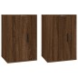 vidaXL Muebles para TV de pared 2 uds roble marrón 40x34,5x60 cm