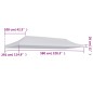 vidaXL Techo de carpa para celebraciones blanco 3x6 m vidaXL Techo de carpa para celebraciones blanco 3x6 m