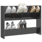 vidaXL Zapatero de pared madera contrachapada gris brillo 80x18x60 cm vidaXL Zapatero de pared madera contrachapada gris brillo 80x18x60 cm