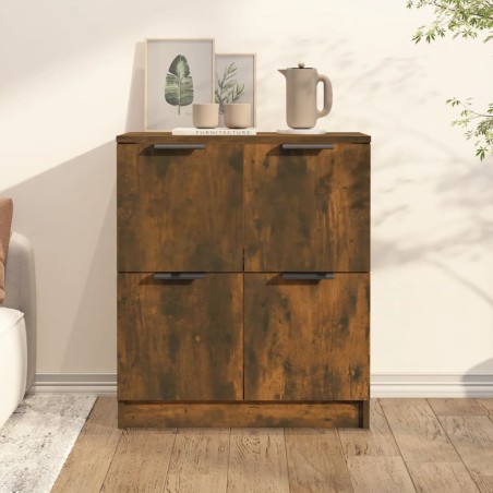 vidaXL Aparador madera contrachapada color roble ahumado 60x30x70 cm