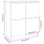 vidaXL Aparador madera contrachapada color roble ahumado 60x30x70 cm vidaXL Aparador madera contrachapada color roble ahumado 60x30x70 cm