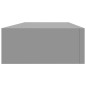 vidaXL Estantes de pared con cajón 2 uds MDF gris 60x23,5x10 cm vidaXL Estantes de pared con cajón 2 uds MDF gris 60x23,5x10 cm