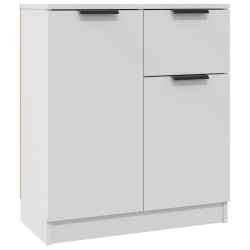 vidaXL Aparador de madera contrachapada blanco 60x30x70 cm