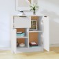 vidaXL Aparador de madera contrachapada blanco 60x30x70 cm vidaXL Aparador de madera contrachapada blanco 60x30x70 cm