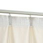 vidaXL Cortinas opacas con ganchos 2 pzas terciopelo crema 140x245 cm