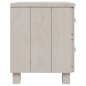 vidaXL Mesitas de noche 2 uds HAMAR pino macizo blanco 40x35x44,5 cm