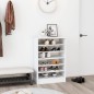 vidaXL Mueble zapatero de madera contrachapada blanco 60x35x92 cm