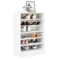 vidaXL Mueble zapatero de madera contrachapada blanco 60x35x92 cm