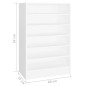 vidaXL Mueble zapatero de madera contrachapada blanco 60x35x92 cm