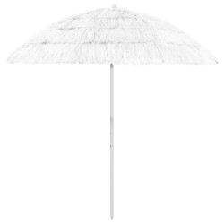 vidaXL Sombrilla de playa Hawaii blanca 240 cm
