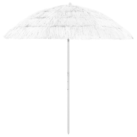 vidaXL Sombrilla de playa Hawaii blanca 240 cm