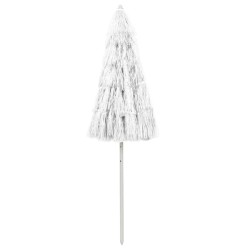 vidaXL Sombrilla de playa Hawaii blanca 240 cm