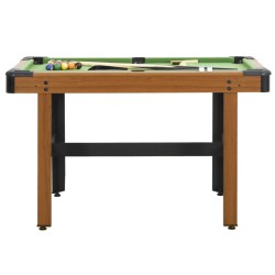 vidaXL Mesa de billar de 4 pies marrón 122x61x76 cm