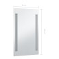 vidaXL Espejo de pared de baño con LED 60x100 cm vidaXL Espejo de pared de baño con LED 60x100 cm