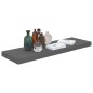 vidaXL Estante flotante de pared MDF gris brillo 80x23,5x3,8 cm