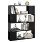 vidaXL Estantería/divisor de espacios negro brillo 100x24x124 cm vidaXL Estantería/divisor de espacios negro brillo 100x24x124 cm
