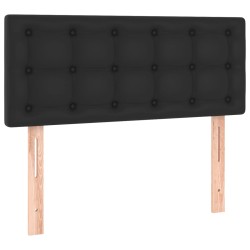 vidaXL Cabecero de cuero sintético negro 100x5x78/88 cm