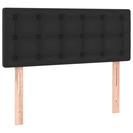 vidaXL Cabecero de cuero sintético negro 100x5x78/88 cm