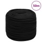 vidaXL Cuerda de trabajo poliéster negro 10 mm 50 m vidaXL Cuerda de trabajo poliéster negro 10 mm 50 m