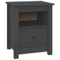 vidaXL Mesitas de noche 2 uds madera maciza de pino gris 40x35x49 cm vidaXL Mesitas de noche 2 uds madera maciza de pino gris 40x35x49 cm