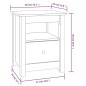 vidaXL Mesitas de noche 2 uds madera maciza de pino gris 40x35x49 cm vidaXL Mesitas de noche 2 uds madera maciza de pino gris 40x35x49 cm
