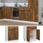 vidaXL Armario bajo de cocina madera ingeniería roble ahumado vidaXL Armario bajo de cocina madera ingeniería roble ahumado