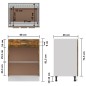 vidaXL Armario bajo de cocina madera ingeniería roble ahumado vidaXL Armario bajo de cocina madera ingeniería roble ahumado