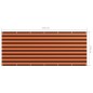 vidaXL Toldo para balcón tela oxford naranja y marrón 120x300 cm vidaXL Toldo para balcón tela oxford naranja y marrón 120x300 cm