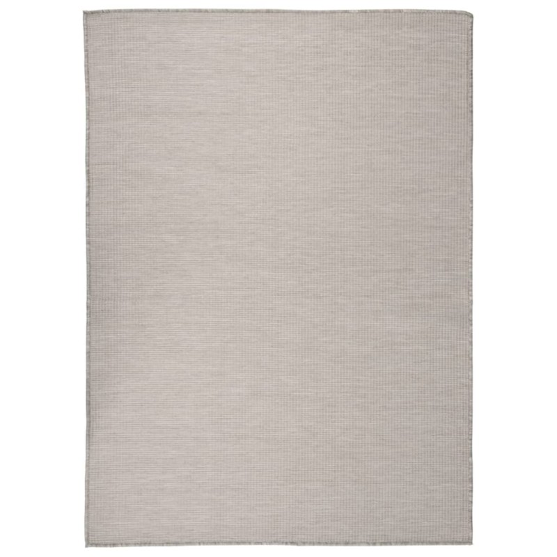 vidaXL Alfombra de exterior de tejido plano gris taupe 200x280 cm
