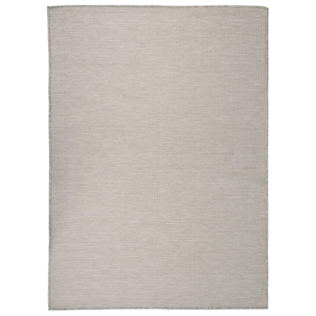 vidaXL Alfombra de exterior de tejido plano gris taupe 200x280 cm