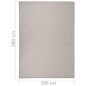 vidaXL Alfombra de exterior de tejido plano gris taupe 200x280 cm