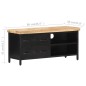 vidaXL Mueble para TV de madera maciza de mango rugosa 90x30x41 cm