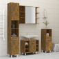 vidaXL Armario de baño madera contrachapada roble ahumado 30x30x179 cm vidaXL Armario de baño madera contrachapada roble ahumado 30x30x179 cm