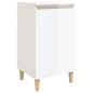 vidaXL Mesita de noche madera contrachapada blanco brillo 40x35x70 cm vidaXL Mesita de noche madera contrachapada blanco brillo 40x35x70 cm