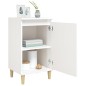 vidaXL Mesita de noche madera contrachapada blanco brillo 40x35x70 cm vidaXL Mesita de noche madera contrachapada blanco brillo 40x35x70 cm