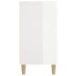 vidaXL Mesita de noche madera contrachapada blanco brillo 40x35x70 cm vidaXL Mesita de noche madera contrachapada blanco brillo 40x35x70 cm
