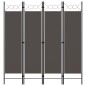 vidaXL Biombo divisor de 4 paneles gris antracita 160x180 cm vidaXL Biombo divisor de 4 paneles gris antracita 160x180 cm