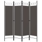 vidaXL Biombo divisor de 4 paneles gris antracita 160x180 cm vidaXL Biombo divisor de 4 paneles gris antracita 160x180 cm