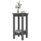 vidaXL Mesa de centro de madera maciza de pino gris Ø40x60 cm vidaXL Mesa de centro de madera maciza de pino gris Ø40x60 cm